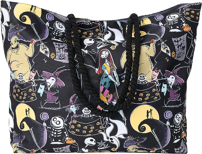 Disney Tote Nightmare Before Christmas Tote Bag Jack Skellington Print Lightweight Bag - Mad Halloween