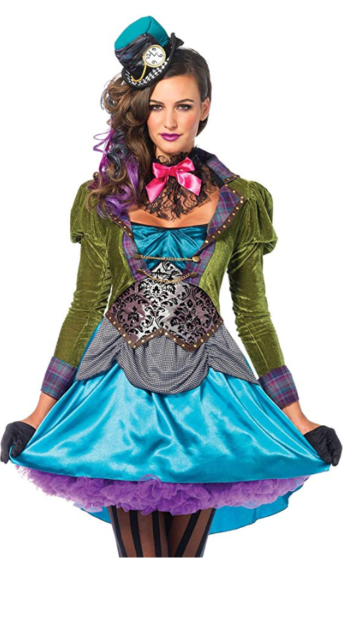 Leg Avenue Women's 3 Piece Deluxe Mad Hatter Costume