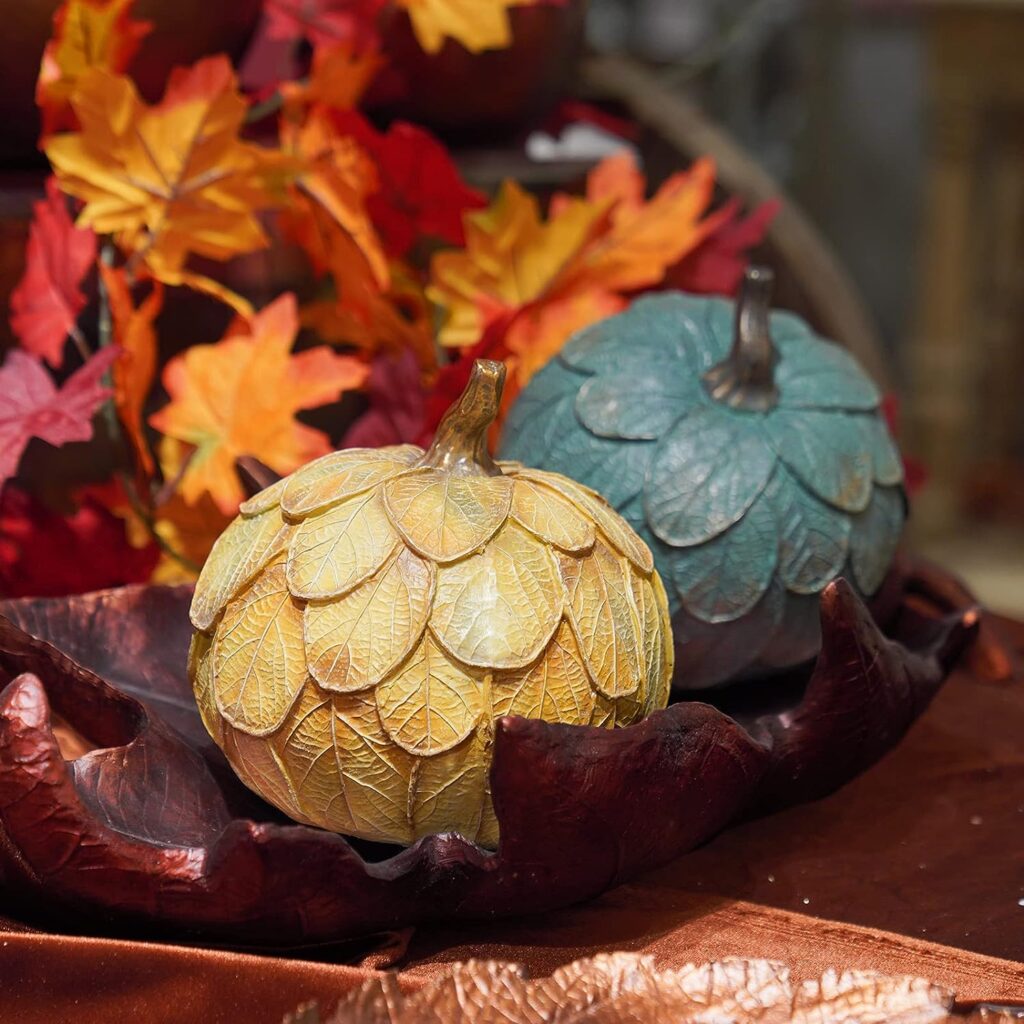 Halloween Thanksgiving & Fall Pumpkin Decor Fall-Decorations for Home - 6.5 Inch