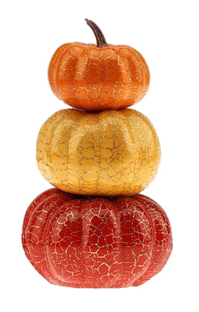 Pumpkins Faux Fall Season Harvest Lifelike Vegetable Fake Crack Stacked Tower Design Fruit Thanksgiving Halloween