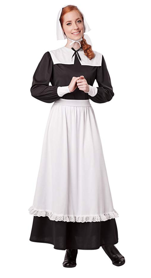 Thanksgiving Costumes for the Whole Family - California Costumes Women's Pilgrim Woman Adult - Mad Halloween