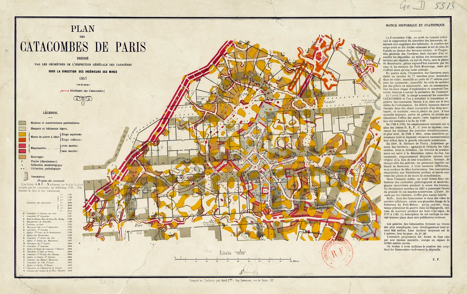 Catacombs of Paris Plan Map