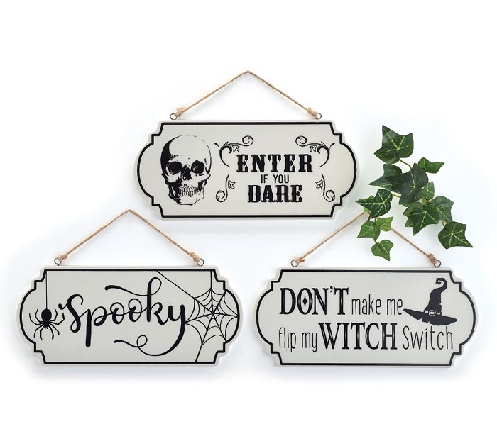 Halloween Signs Home Decor Collection Set of 3