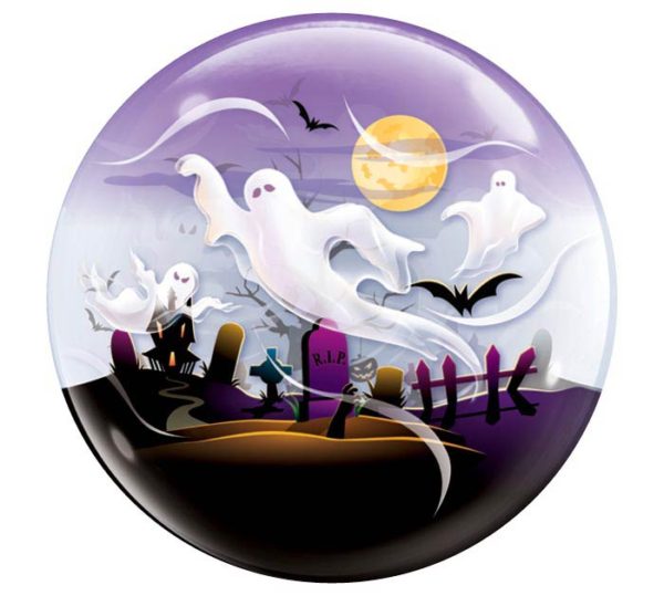 22" PACKAGED Spooky Ghosts Bubble Balloon - Mad Halloween