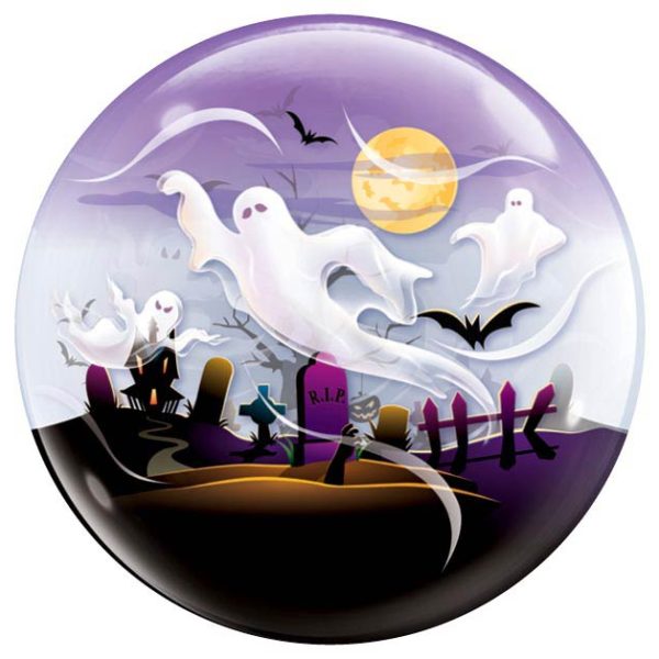 22" PACKAGED Spooky Ghosts Bubble Balloon - Mad Halloween