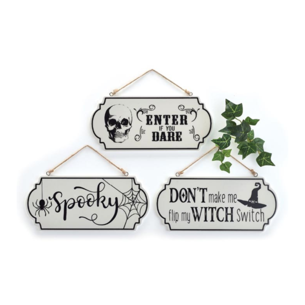 Halloween Signs Home Decor Assorted Set of 3 - Mad Halloween