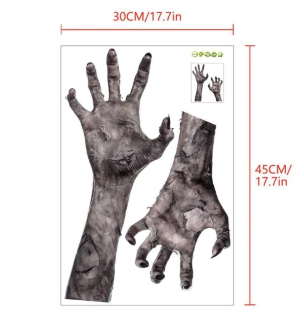 This Halloween zombie arms window & wall decal - Mad Halloween