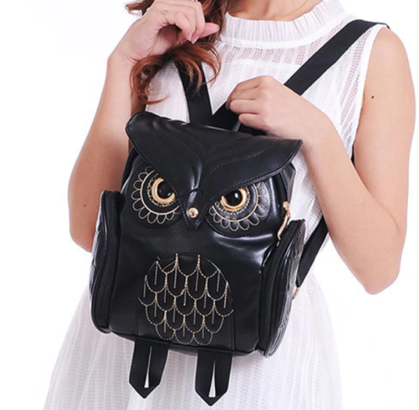 Cute Owl Backpack Black - Mad Halloween