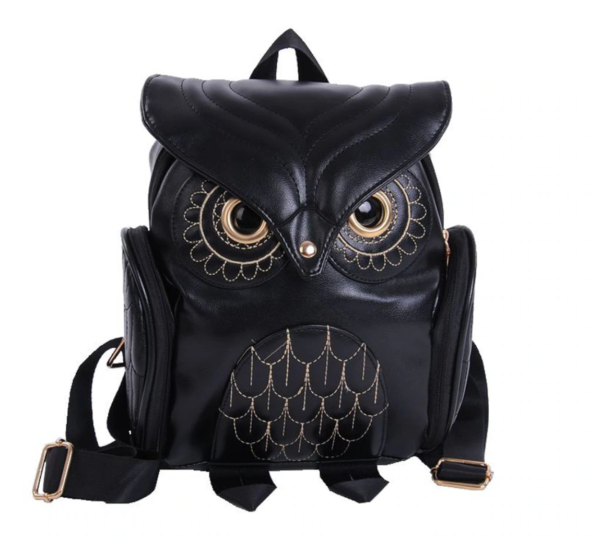 Cute Owl Backpack Black - Mad Halloween