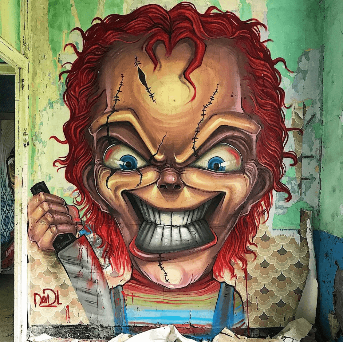 David Lozano Chucky Childs Play Horror Movie Graffiti