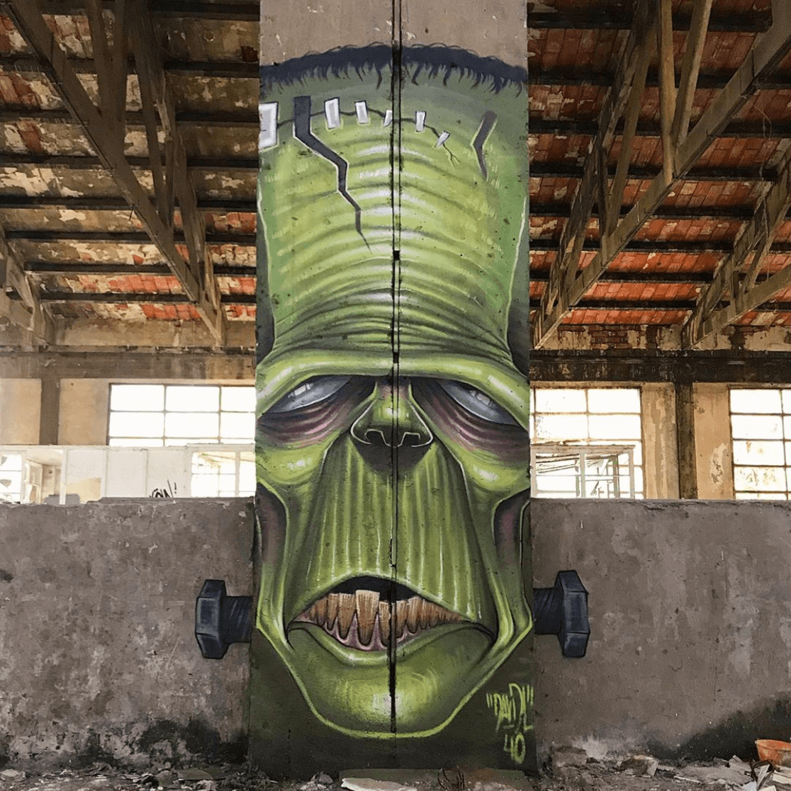 David Lozano Frankenstein Horror Graffiti