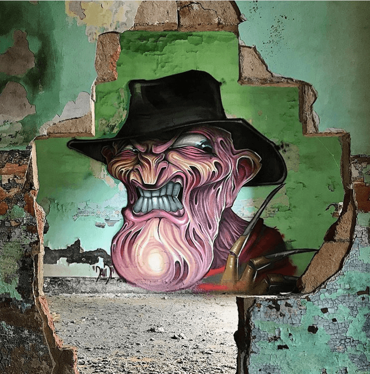 David Lozano Freddy Krueger Horror Graffiti Artist - Mad Halloween