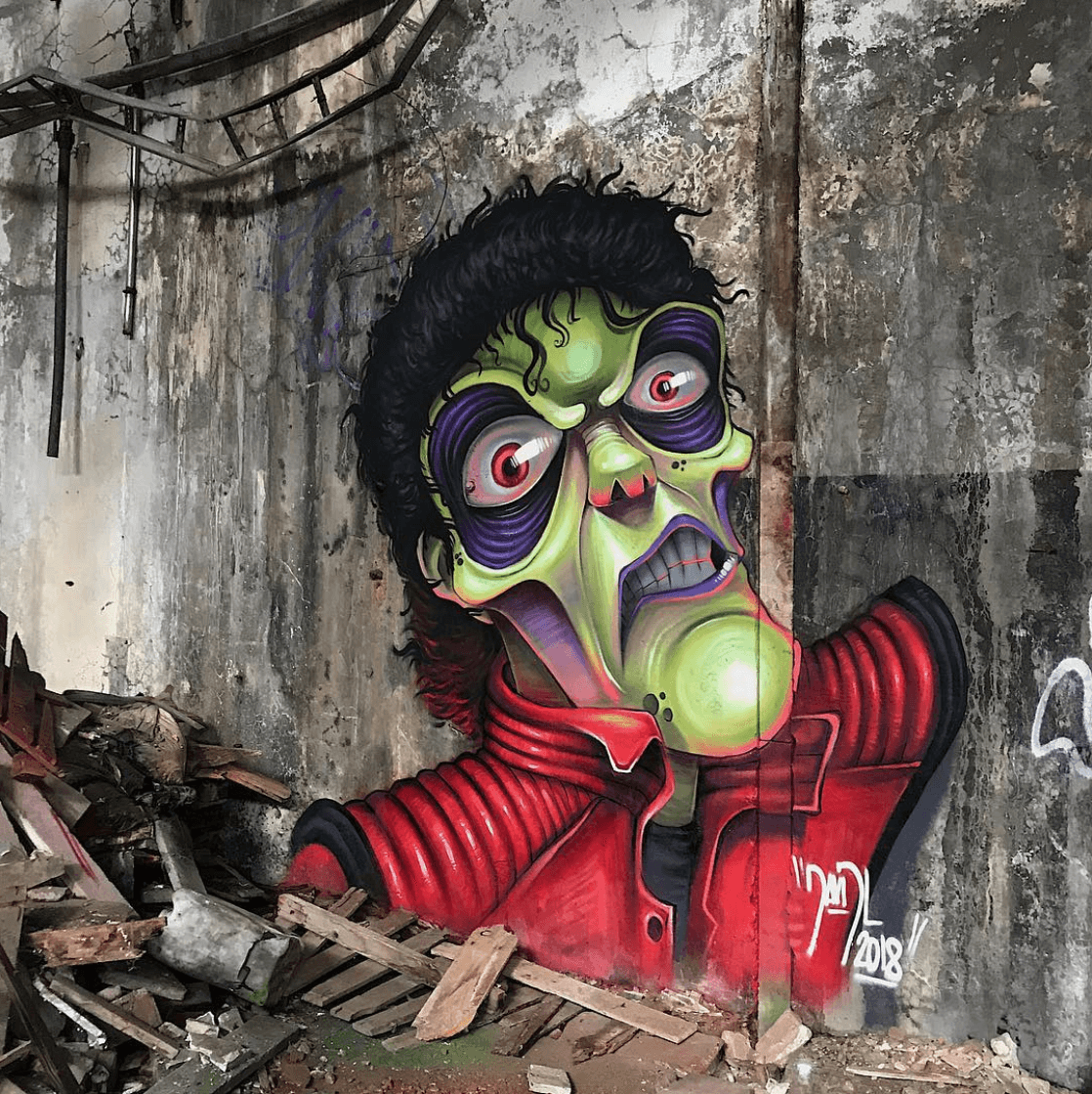 David Lozano Michael Jackson Thriller Horror Graffiti