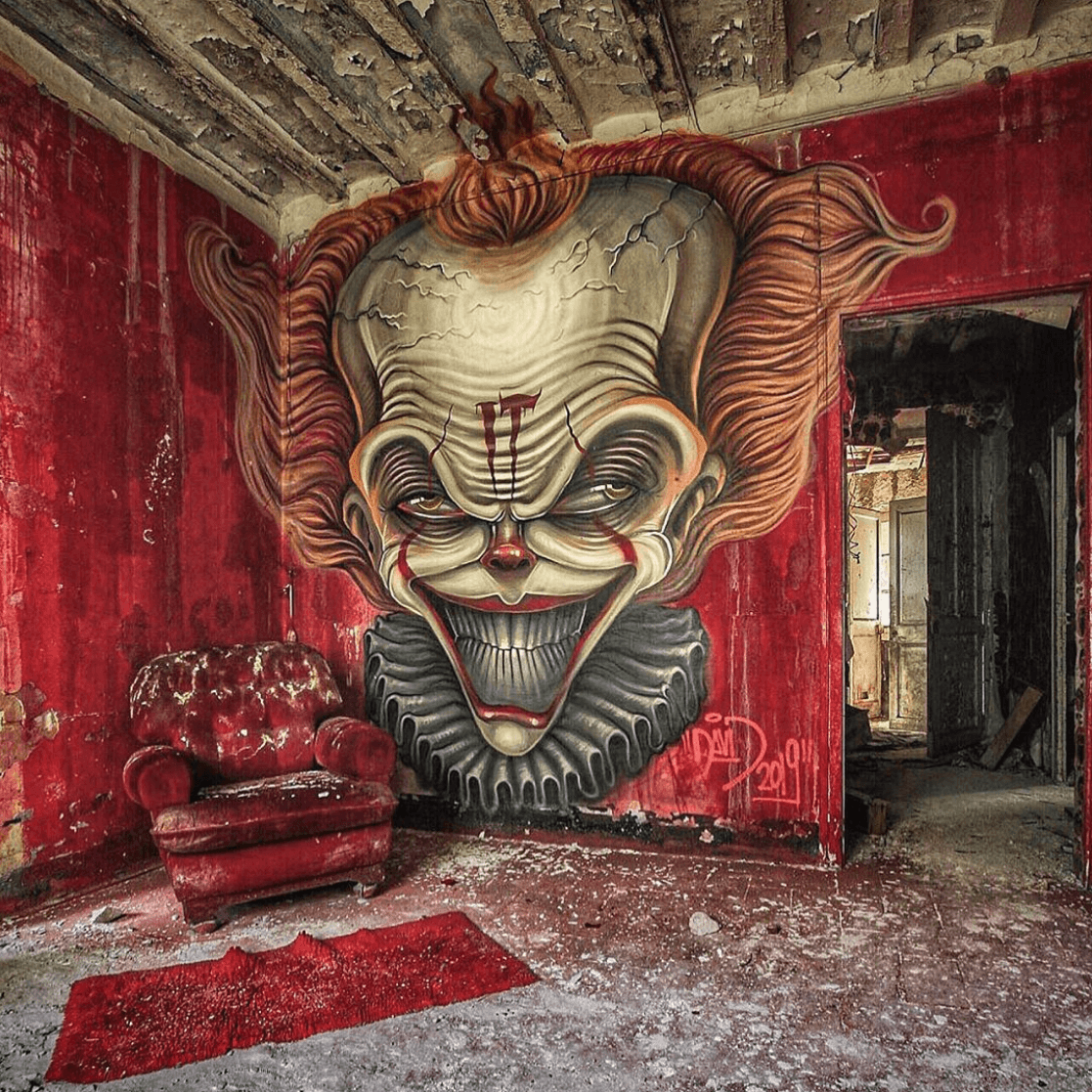 David Lozano Pennywise Horror Graffiti - Mad Halloween