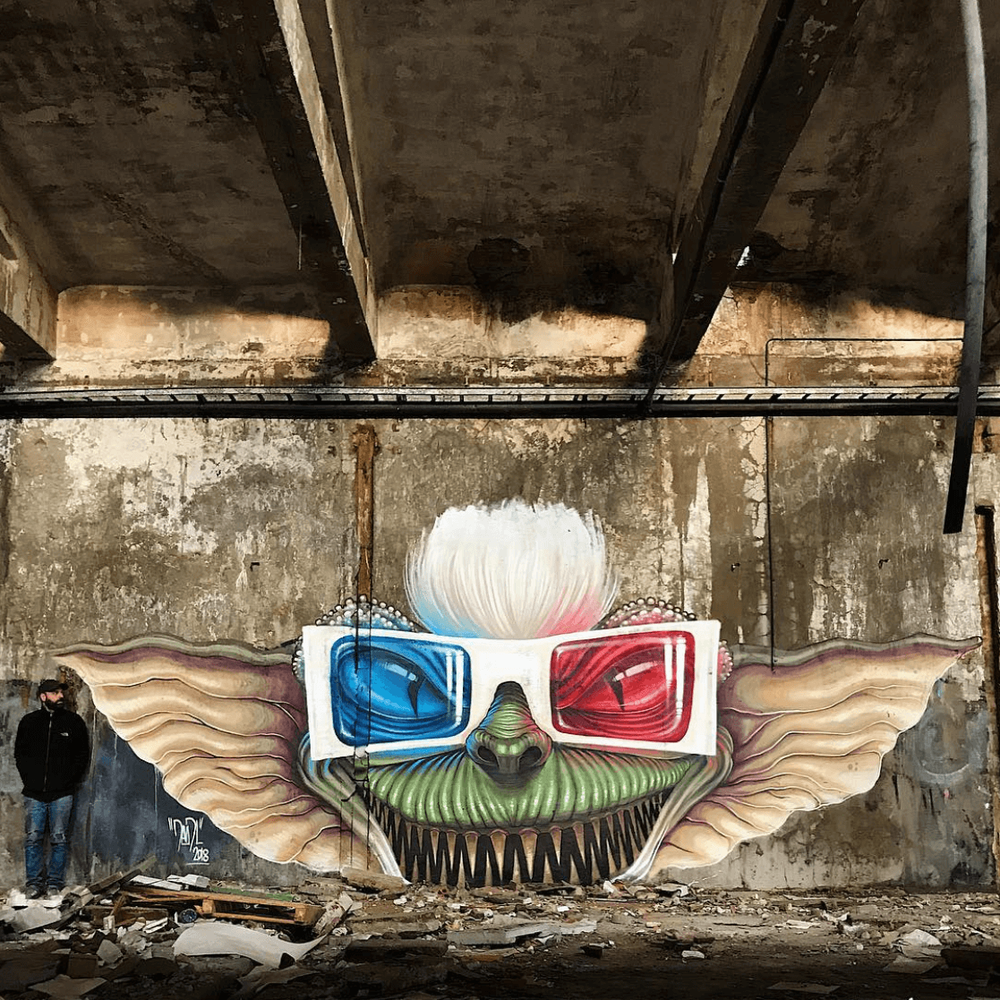 David Lozano Stripe Gremlins Horror Graffiti