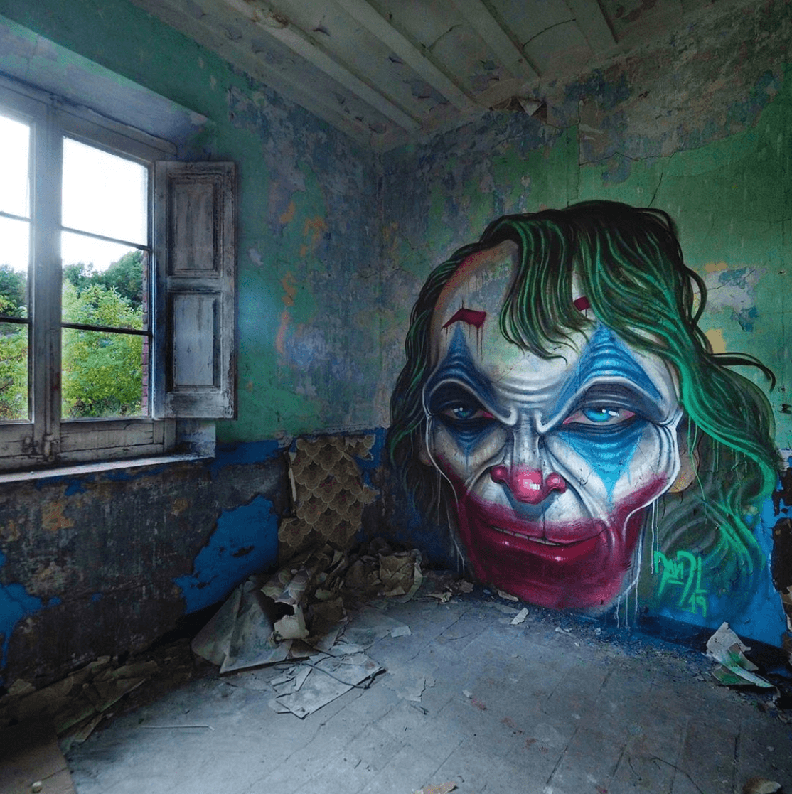 David Lozano Joaquin Pheonix, The Joker Graffiti