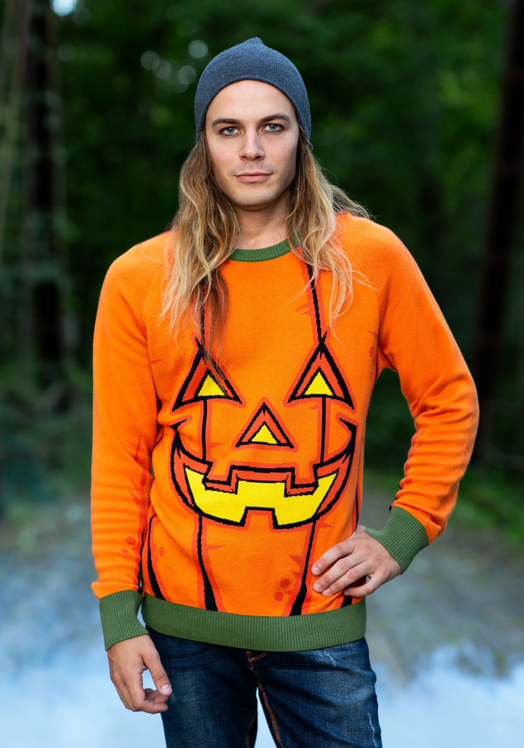 Pumpkin Halloween Sweater for Adults