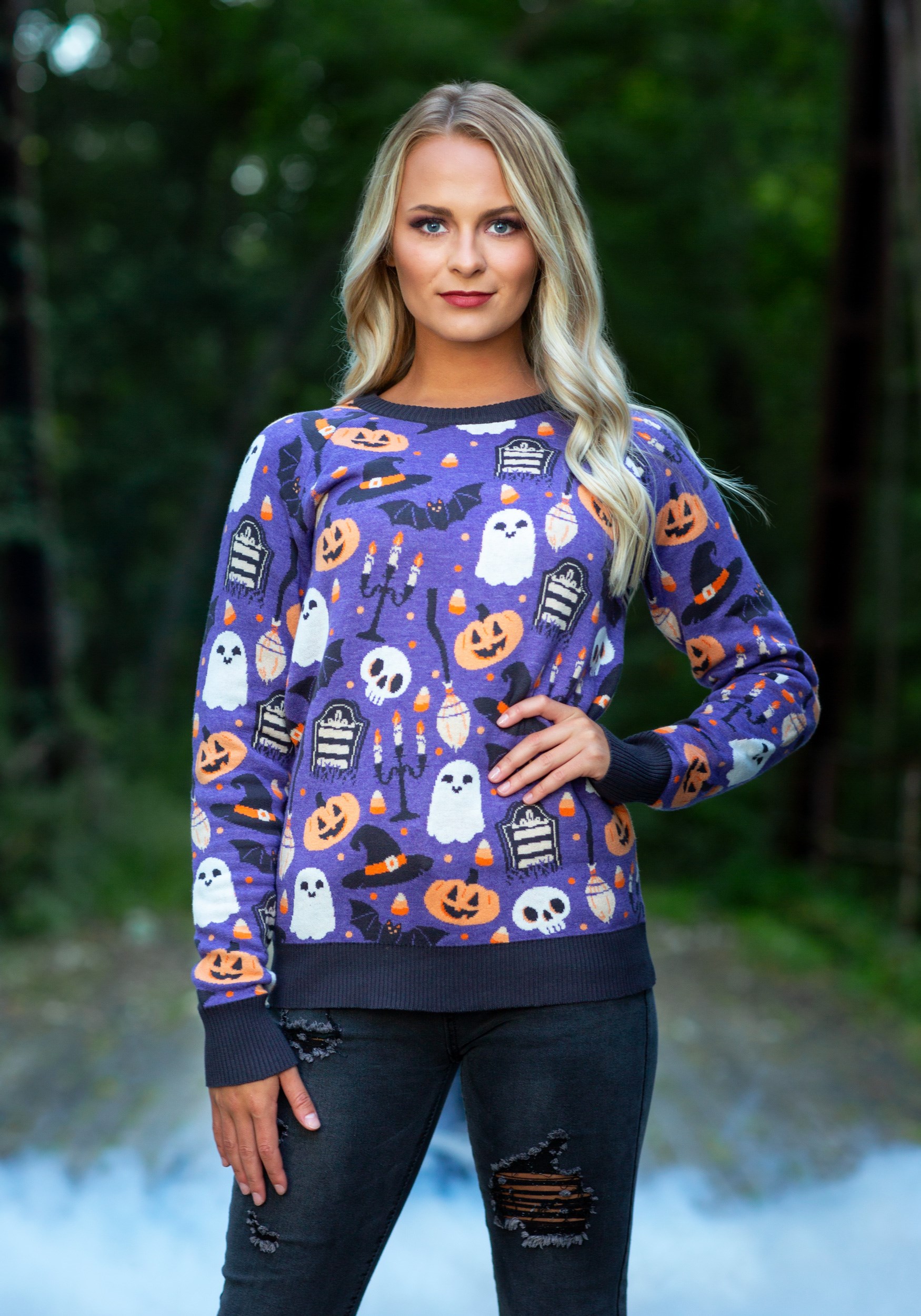 Halloween Mischief Adult Halloween Sweater
