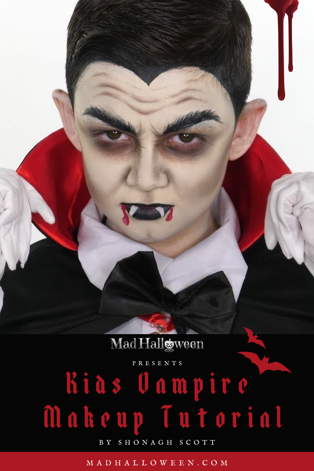 Vampire Face Paint, Halloween Kids Look