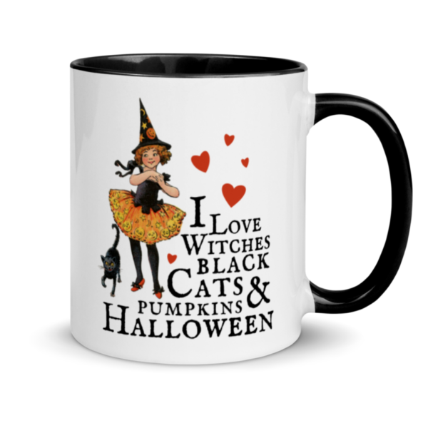 I Love Witches, Black Cats, Pumpkins & Halloween Mug