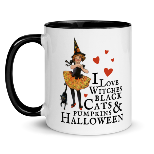 I Love Witches, Black Cats, Pumpkins & Halloween Mug