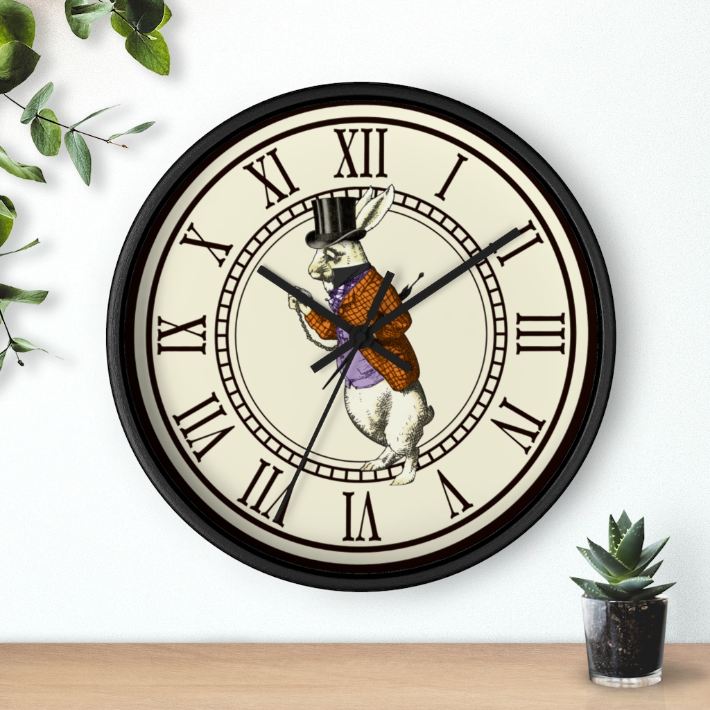 White Rabbit Alice in Wonderland Watches Time Clock for Sale by antiqueart