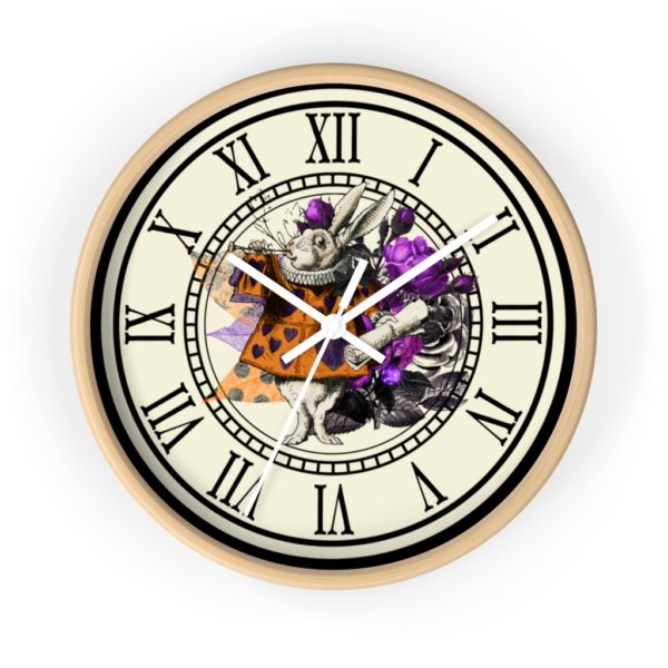 White Rabbit Victorian Wall Clock Alice In Wonderland