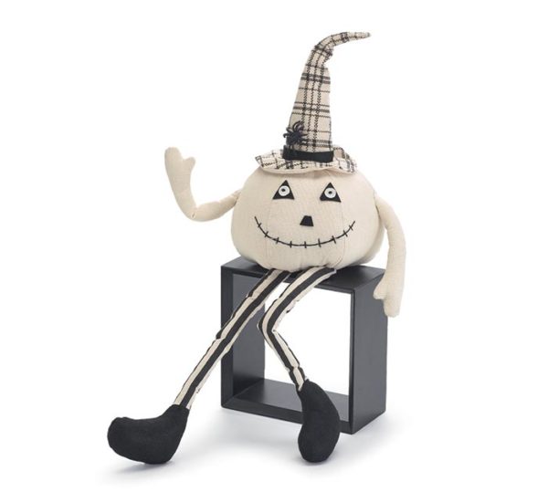 Vintage Style Halloween Plush Shelf Sitter With Dangling Legs