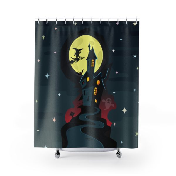Haunted House Kids Halloween Shower Curtain