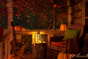 Relaxing Fall Porch Ambience Video by Autumn Cozy - Mad Halloween