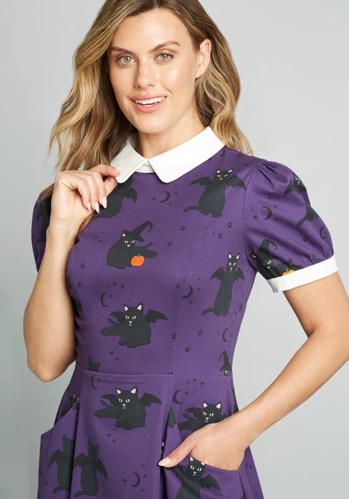 Black Cat Halloween Dress & Costume Party Skirt - Mad Halloween