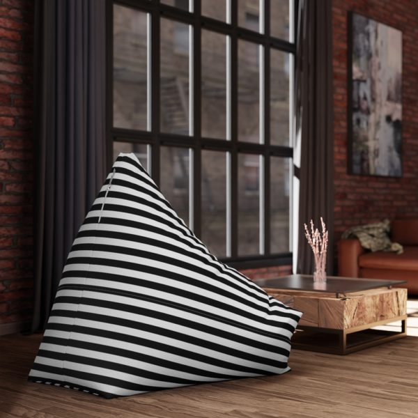 Bean Bag Black & White Stripe Halloween - Mad Halloween