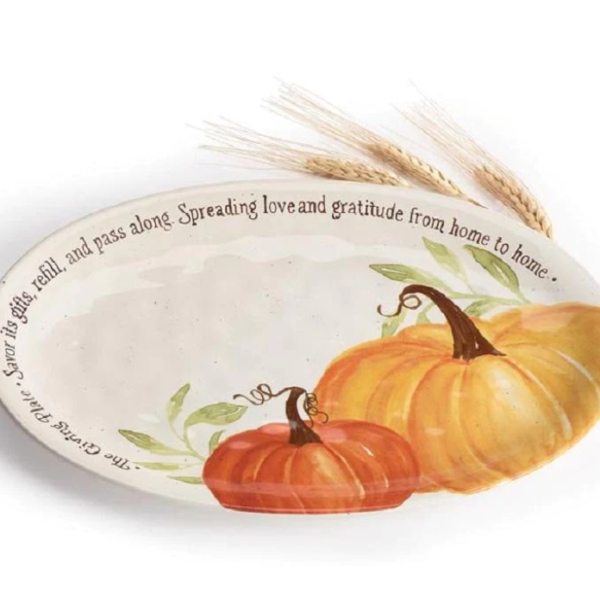 Fall Thanksgiving Pumpkin Platter, Thanksgiving Table Decor, Burton and Burton