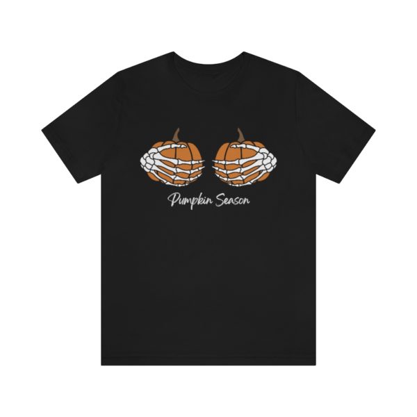 Pumpkin Season Skeleton Hands T-Shirt for Women - Mad Halloween