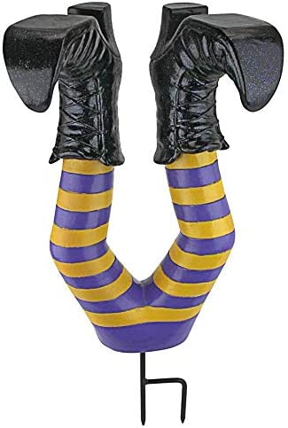 Crash Landing Wicked Witch Legs Halloween Yard Stake Decoration