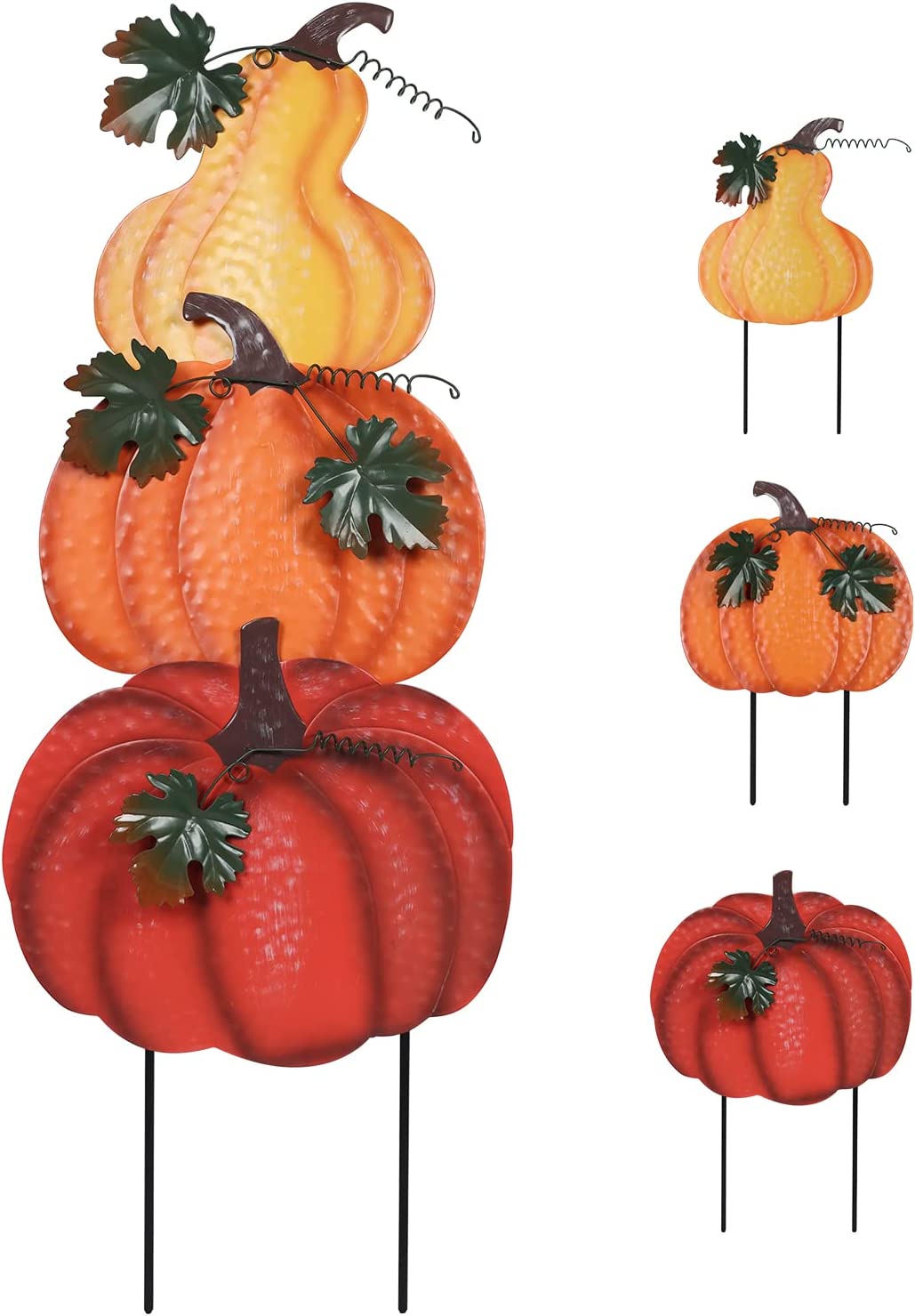 Halloween Staked Pumpkins Fall Garden Stakes Outdoor Decorations