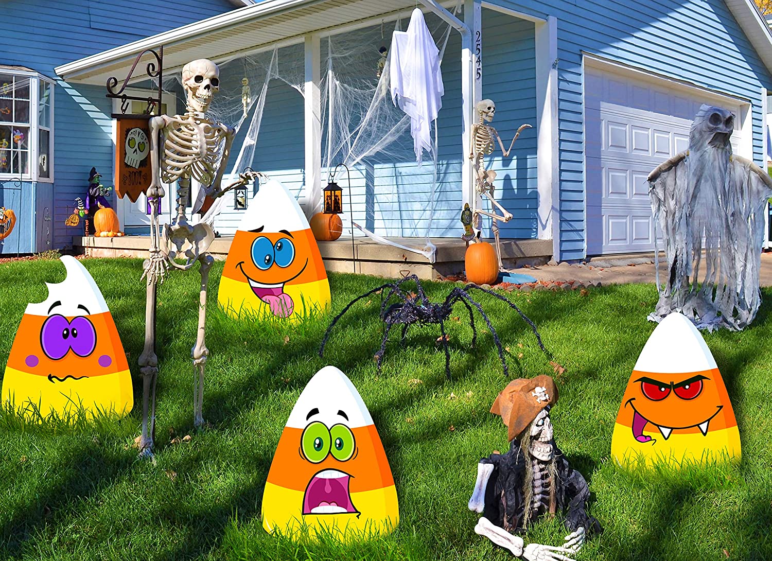 Halloween Candy Corn Outdoor Halloween Yard Decorations