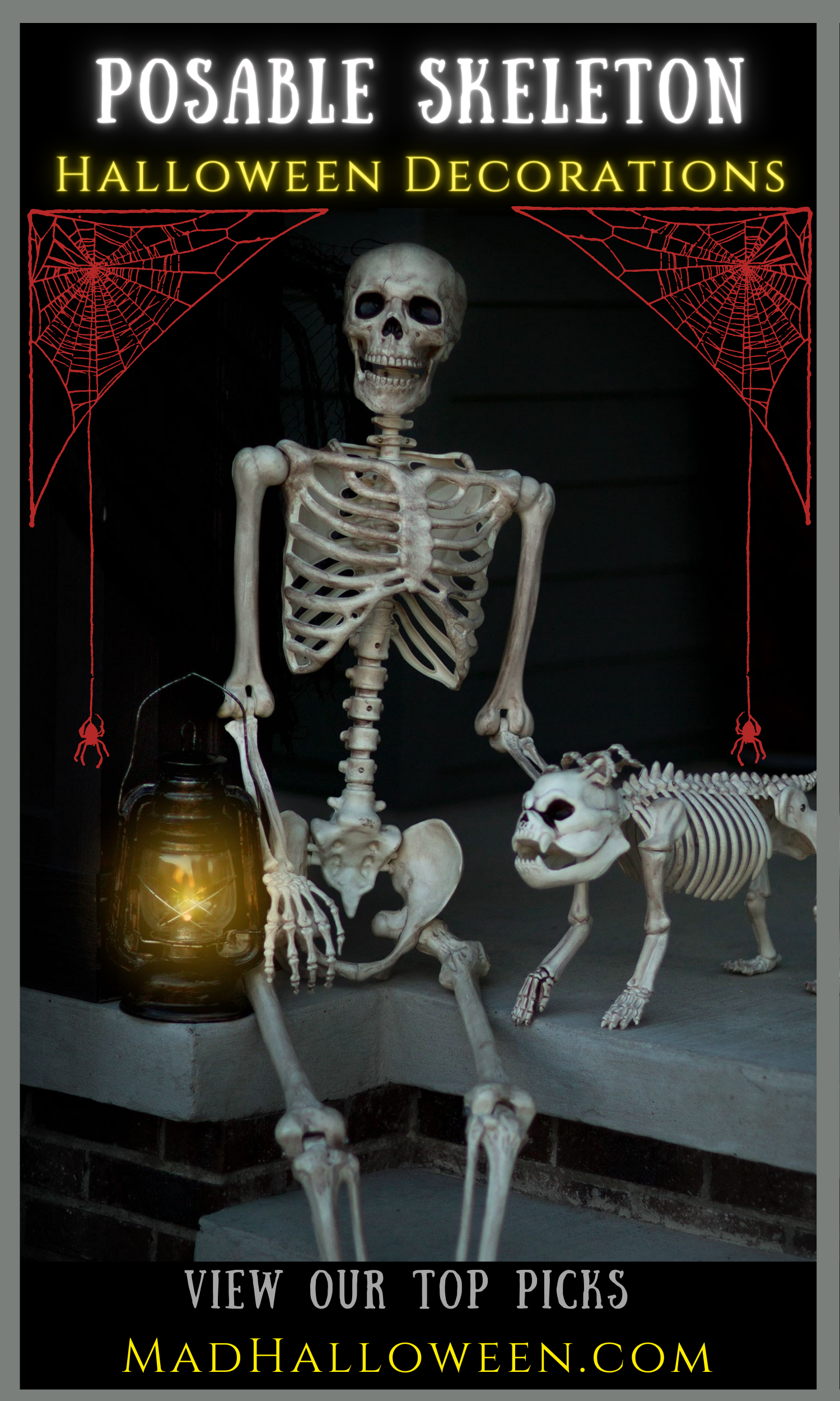 Posable Skeleton Halloween Decorations - Mad Halloween
