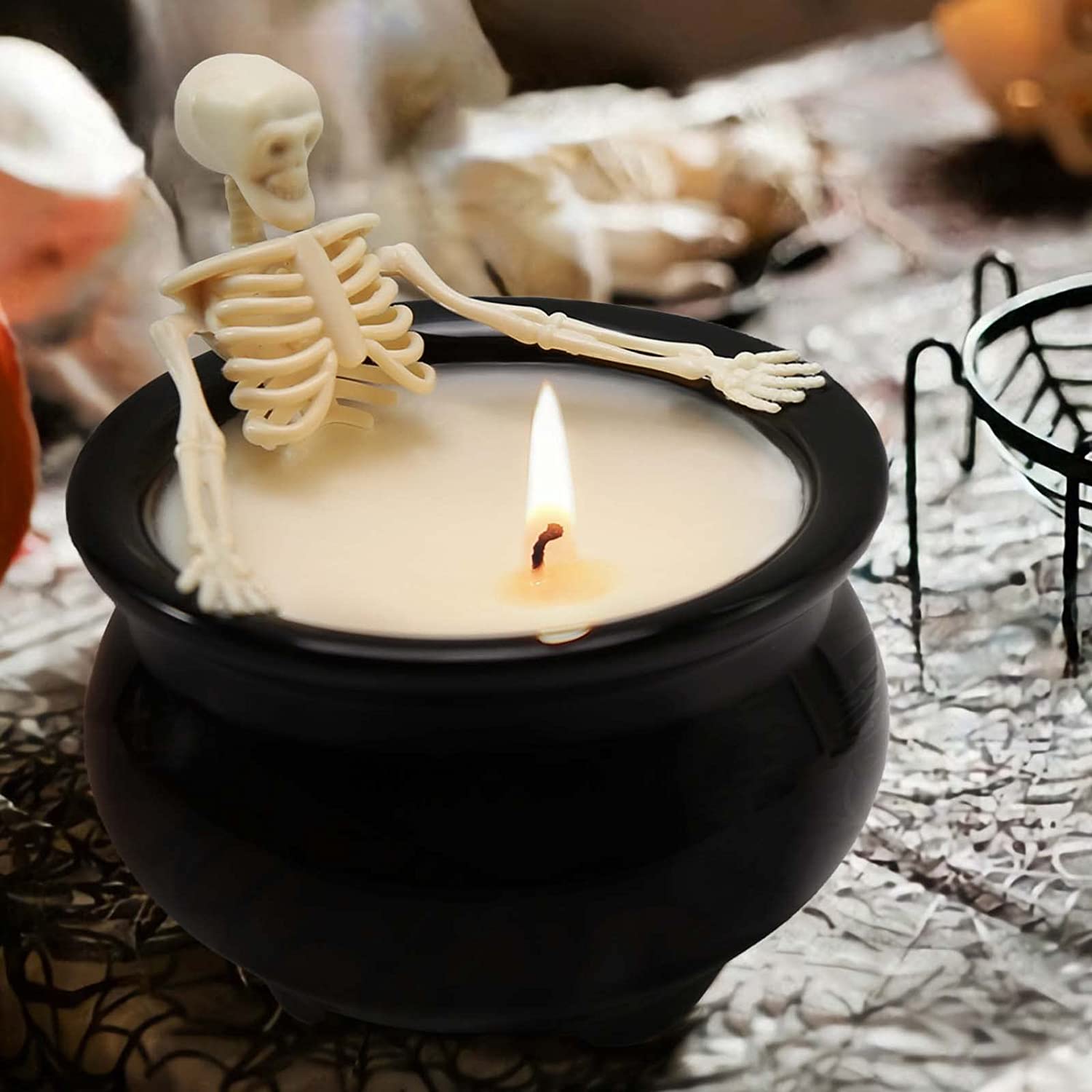 Halloween Decor - Halloween Skeleton Candles - Vintage Farmhouse Gothic Decoration