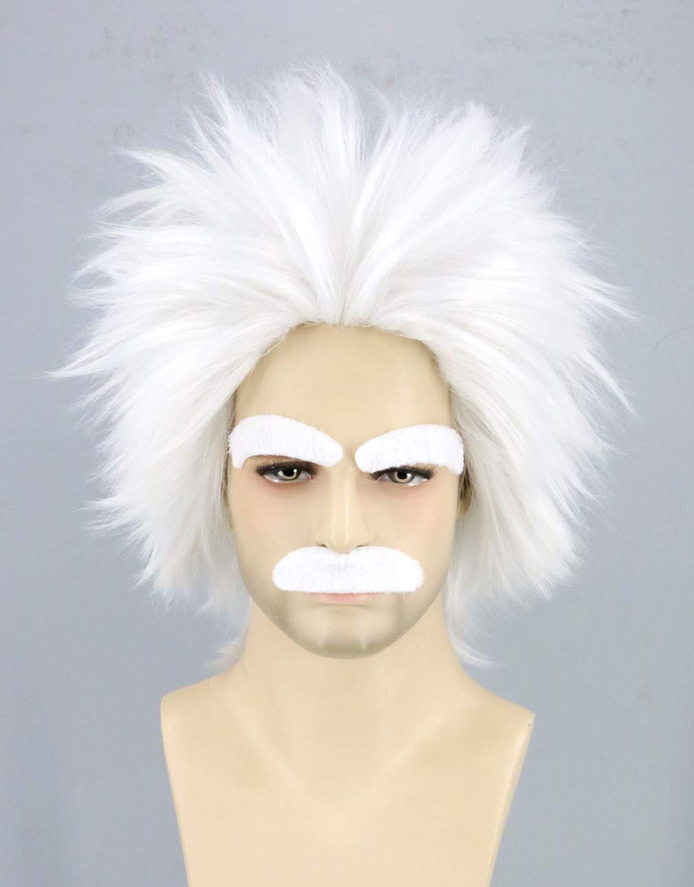 Mad Scientist White Halloween Costume Wig Great for Beetlejuice Costume