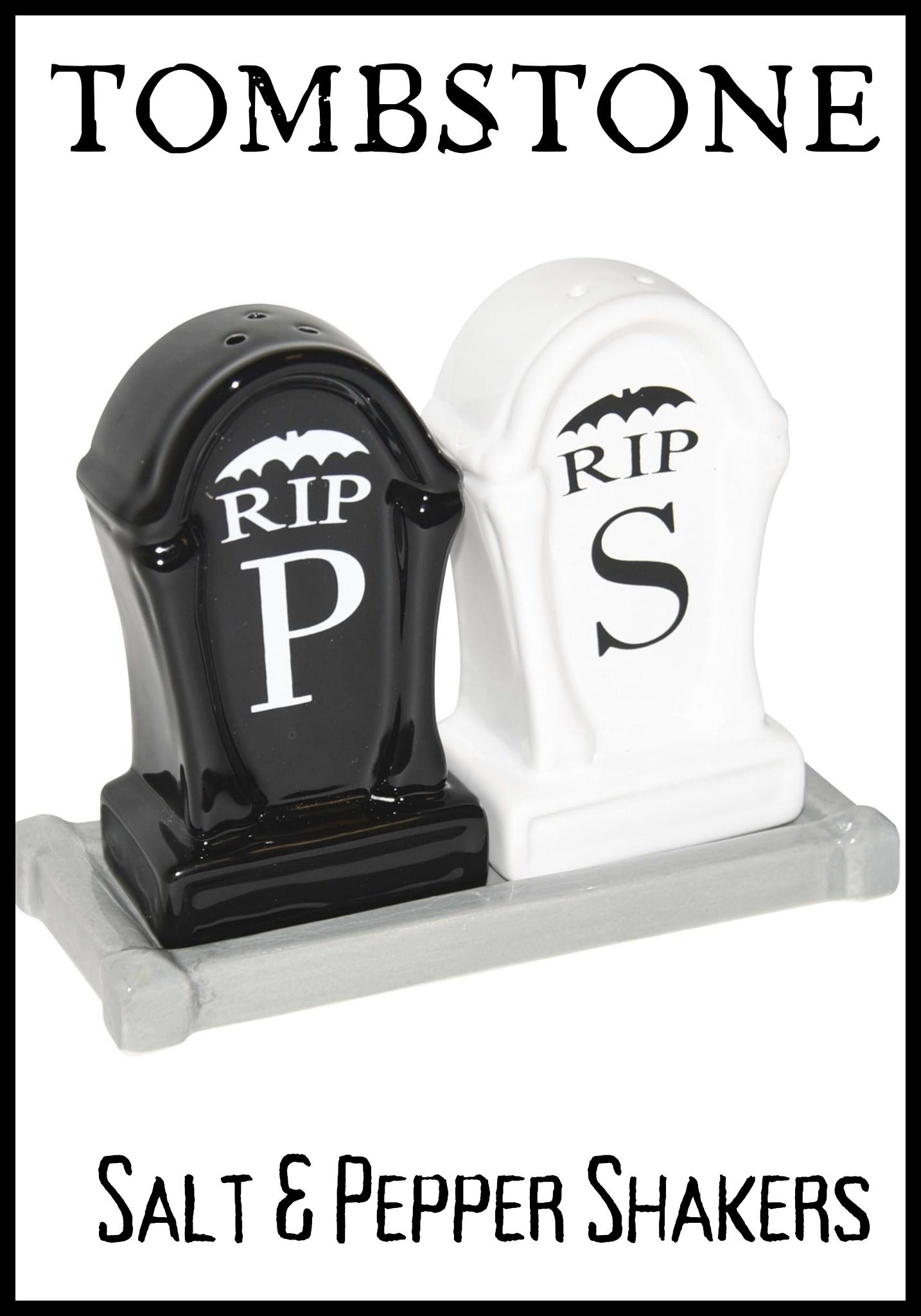 Spooky Halloween Decor - Salt & Pepper Tombstone Shaker - Mad Halloween