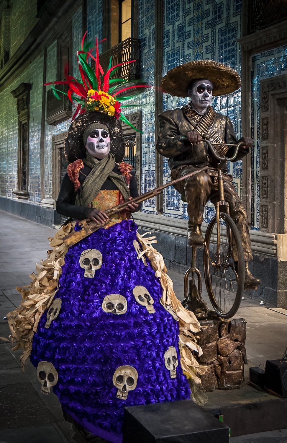 Day of the Dead Dia de Lost Muertos Couple in Costumes