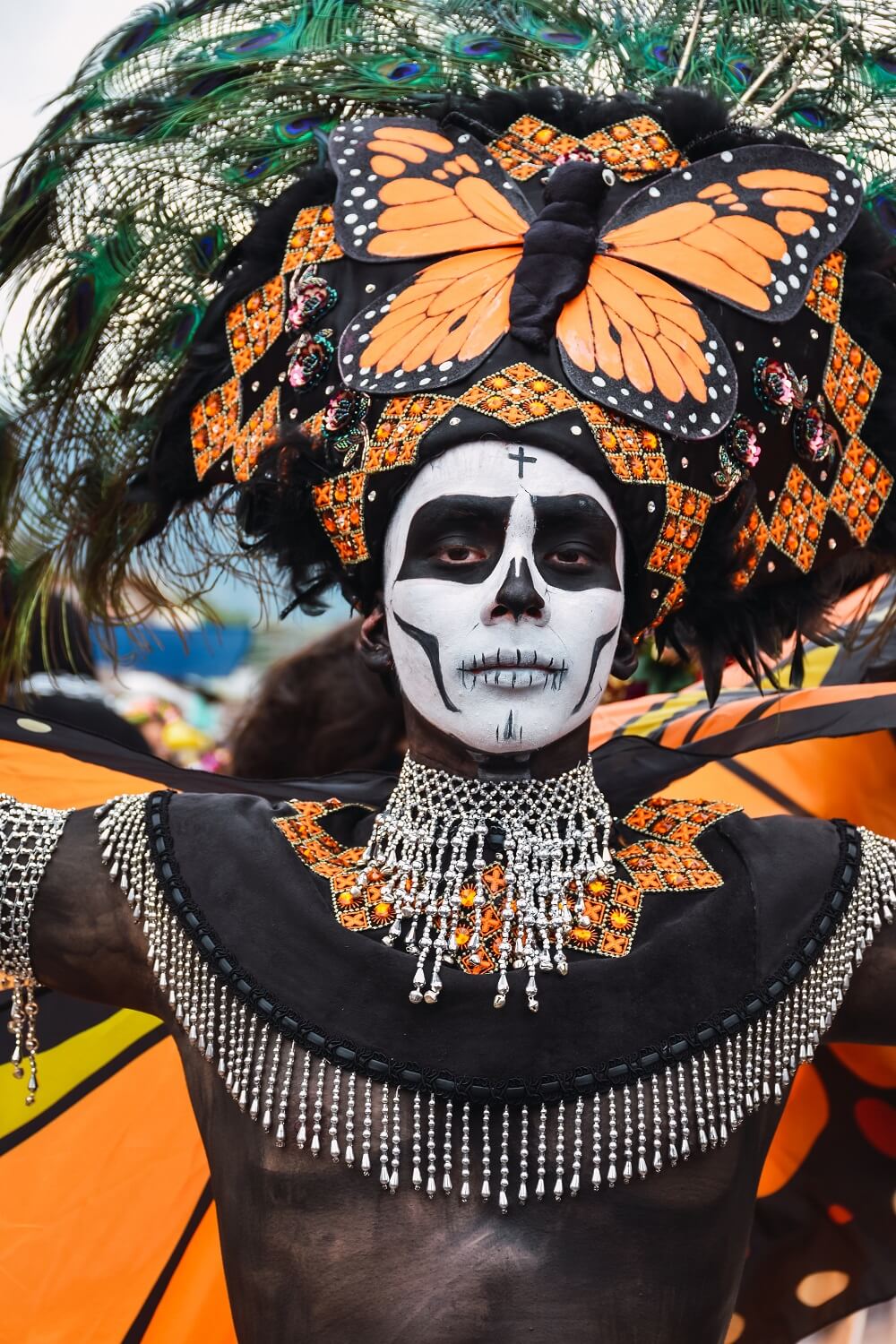 Monarch Butterfly Skull Costume Day of the Dead - Dia de Los Muertos - Mad Halloween