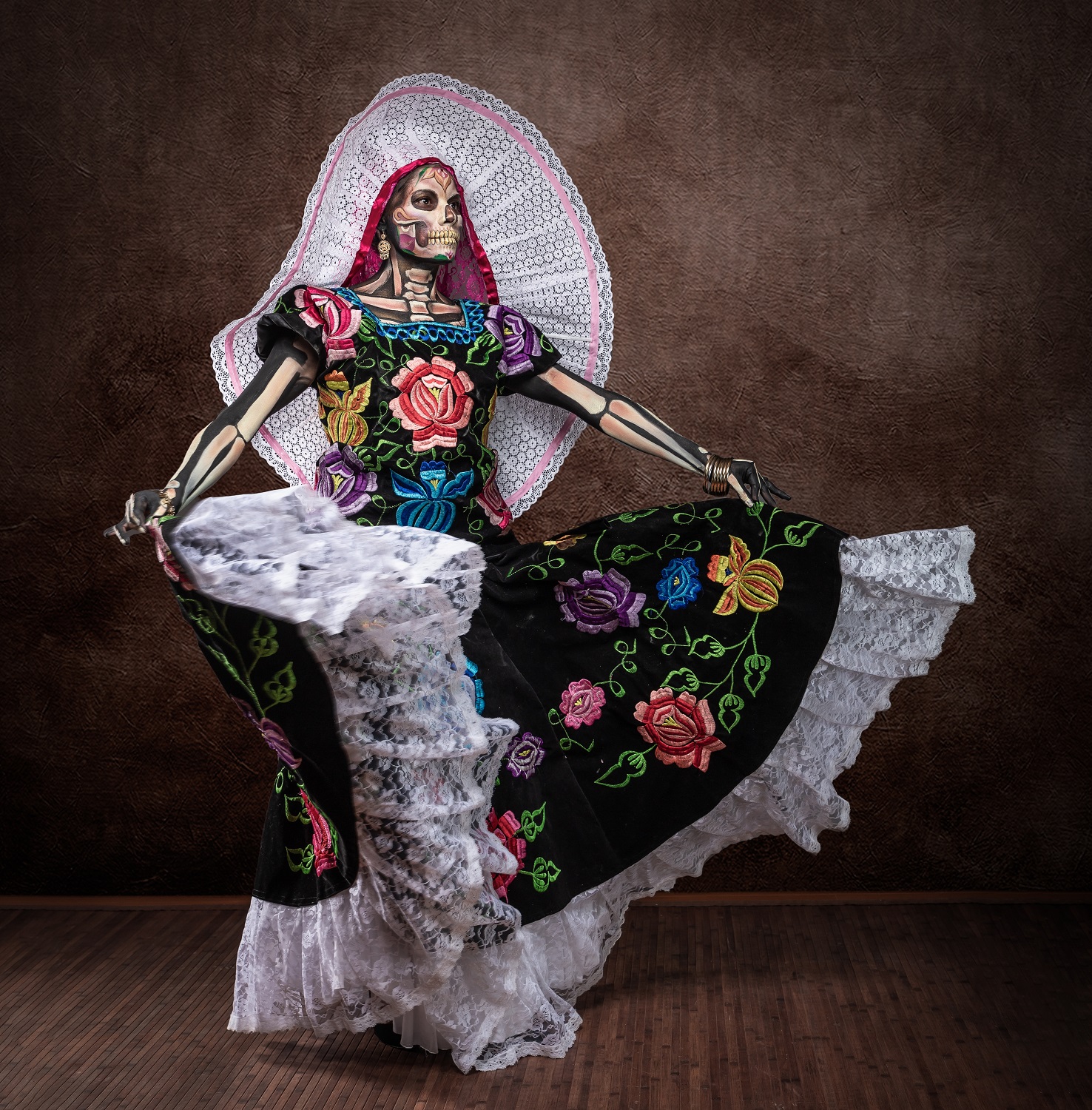 La Calavera Catrina Costume for Dia de Los Muertos Mexico