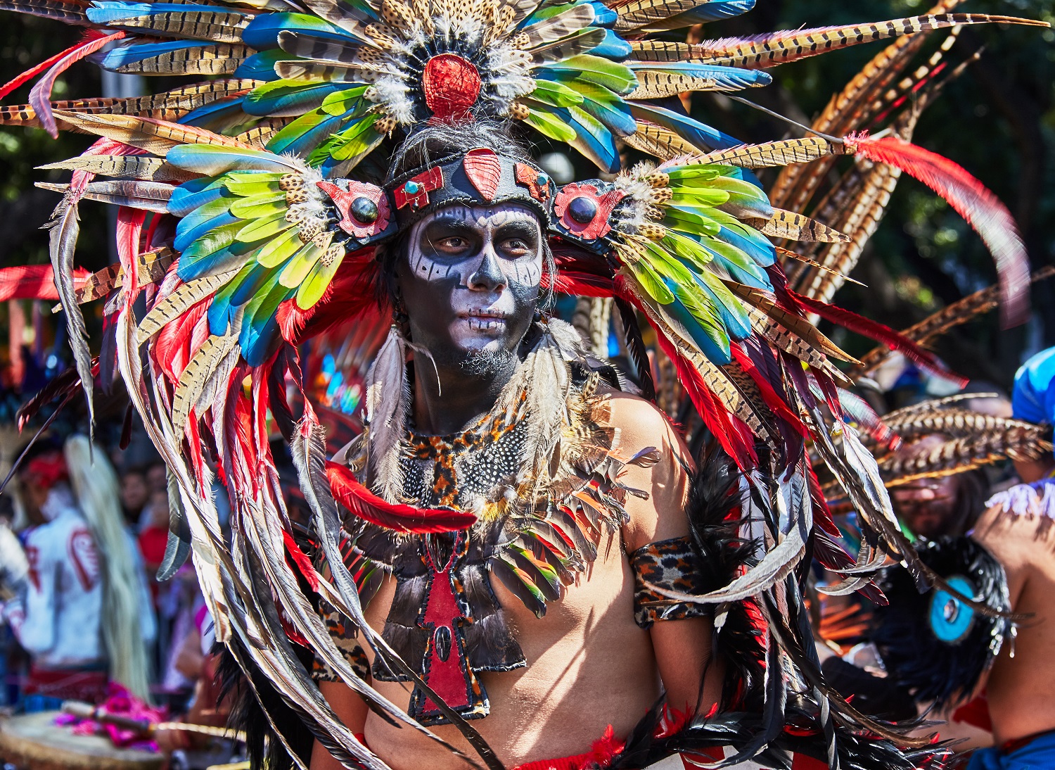 Man in Traditional Mexican Day of the Dead Costume