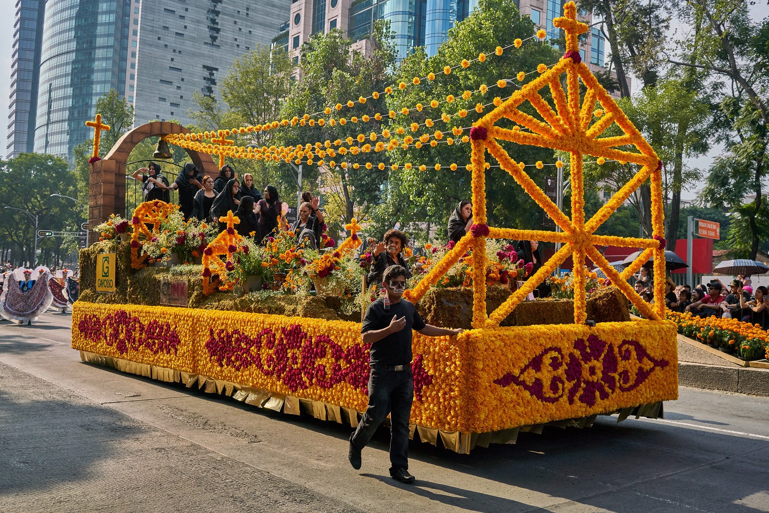 Decorated Altar Float in Day of the Dead Parade