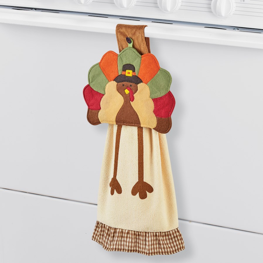 Hanging Thanksgiving Kitchen Turkey Pot Holder & Towel