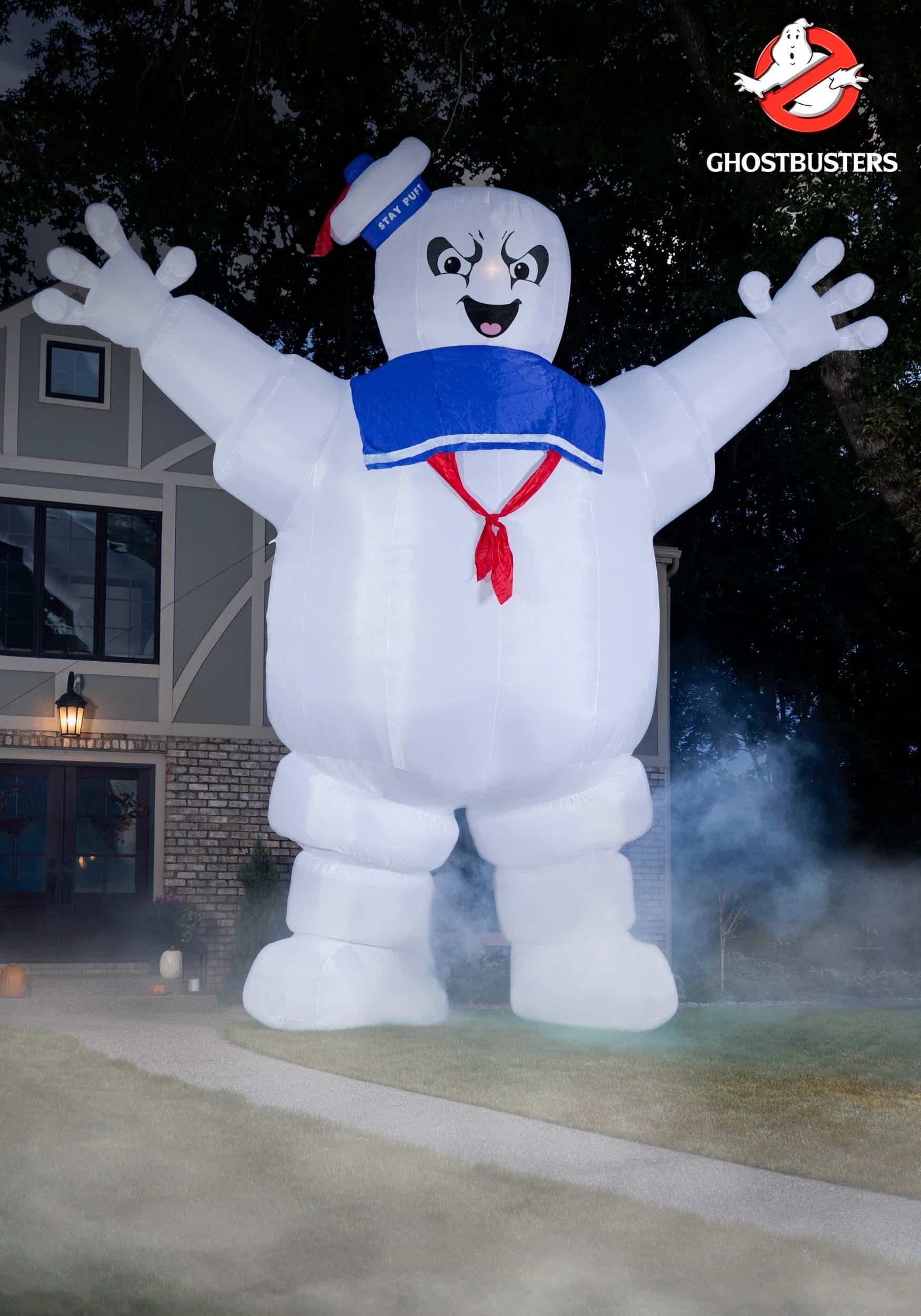 Ghostbusters Outdoor Decorations, Halloween Yard Decor - Ghostbusters 25FT Inflatable Stay Puft Marshmallow Man Decoration