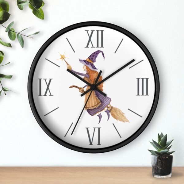 Witch Halloween Wall Clock, Witchy Home Decor