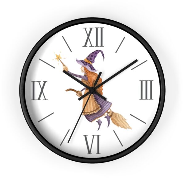 Witch Halloween Wall Clock, Witchy Home Decor
